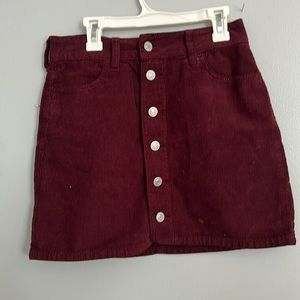 Pacsun burgundy skirt